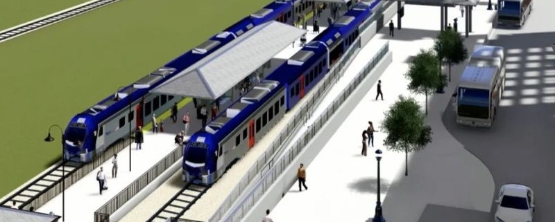 rendering of the planned TEXRail Medical District station_Original Image Credit Kera News 800x533