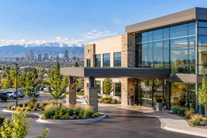 Modern Medical Office with Mountain Skyline_Image Created by ChatGPT 800x533